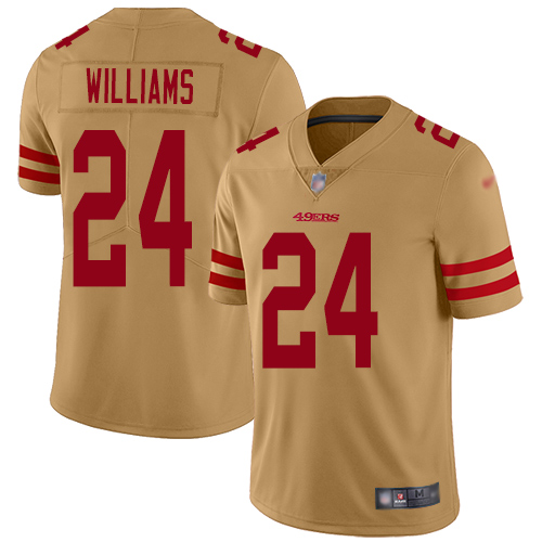 San Francisco 49ers Limited Gold Men K Waun Williams NFL Jersey #24 Inverted Legend
